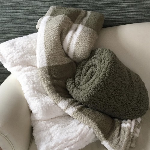 Plaid Teddy - Ruit - Olijf Groen/Room Wit